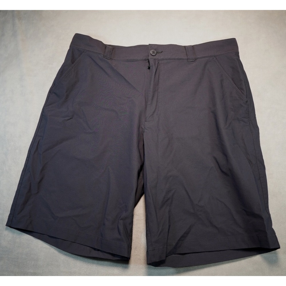Under‎ Armour Flat Front Chino Golf Shorts Men's Size 38 Black Zip Fly Stretch